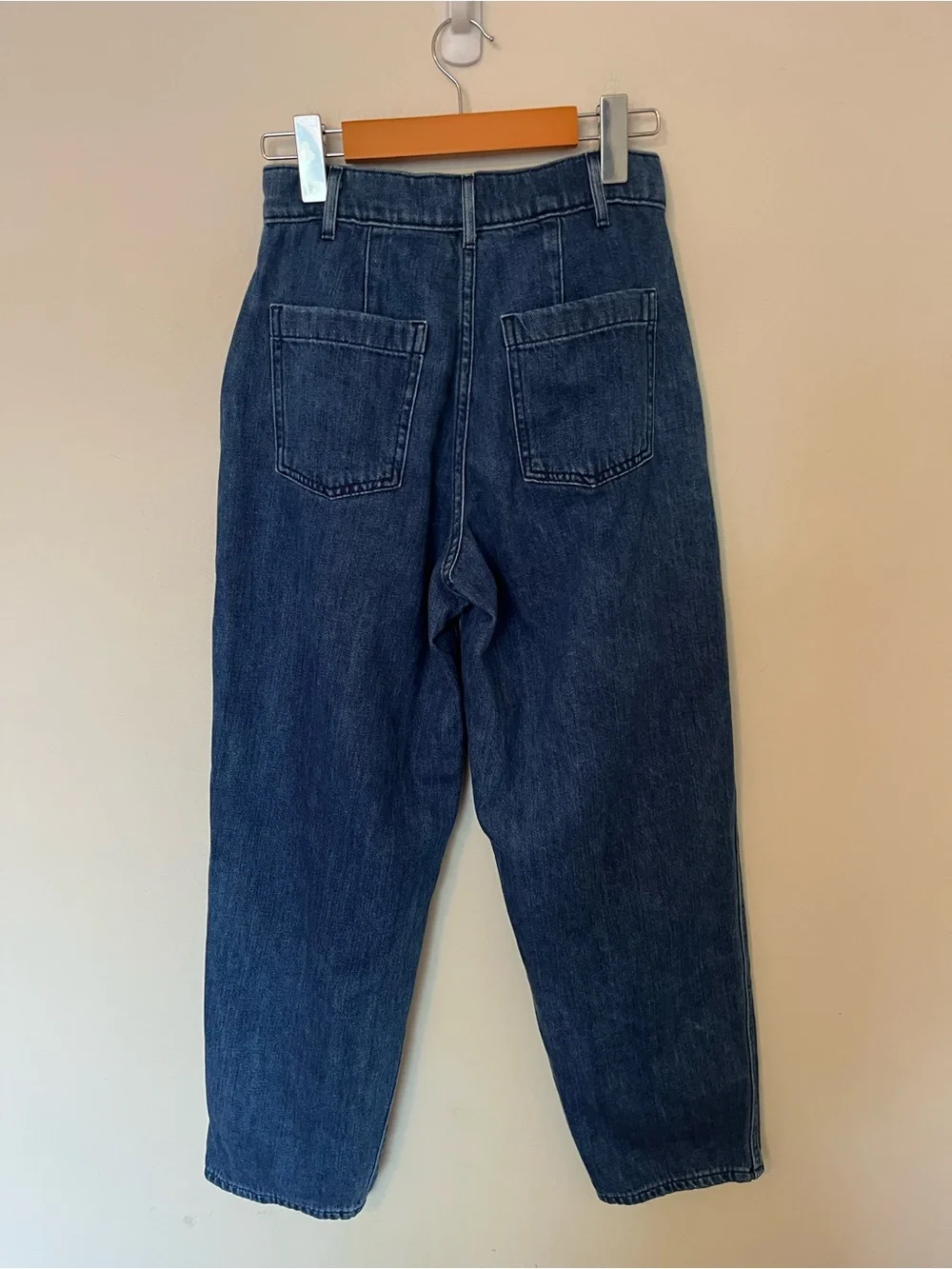 Aritzia Wilfred Detour Barrel Leg Jeans High Rise Pleated Organic Cotton Size 0 - Picture 6 of 11
